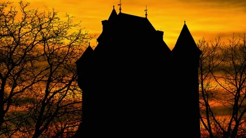 Historical Tower Silhouette: Worms Germa... | Stock Video | Pond5