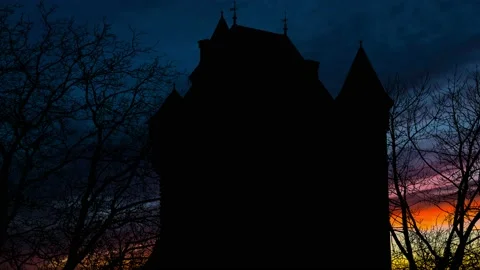 Historical Tower Silhouette: Worms Germa... | Stock Video | Pond5