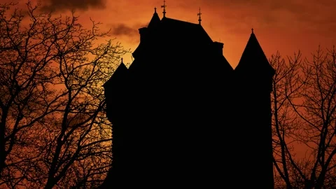 Historical Tower Silhouette: Worms Germa... | Stock Video | Pond5