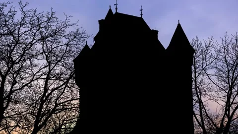 Historical Tower Silhouette: Worms Germa... | Stock Video | Pond5