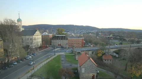 Historical Town Time Lapse Stockbeeldmateriaal 12607765