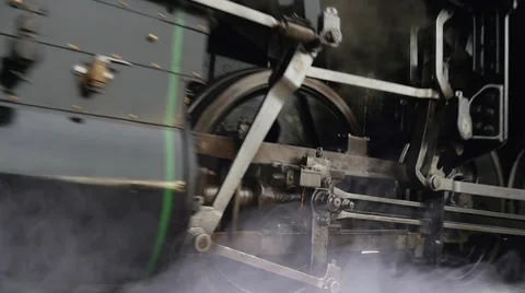 Historical transportation background. steam engine locomotive train Stock Footage