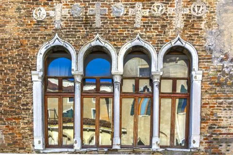 Historical windows Foto stock