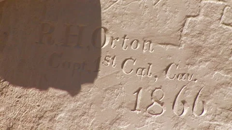 Historical writings on rock Video stock 61575216