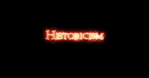 Historicism written with fire. Loop Stock Footage 145871733