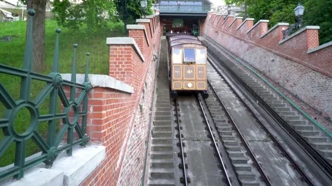 The history of Buda Castle Funicular Budapest Hungary Stock Footage 78578772