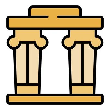 History building icon vector flat Ilustración de archivo