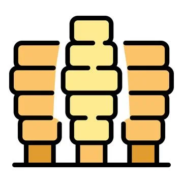 History building icon vector flat Ilustración de archivo