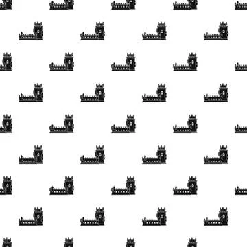 History castle pattern seamless Stock Illustration
