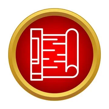 History document scroll icon representing ancient script or manuscript Stock Illustration