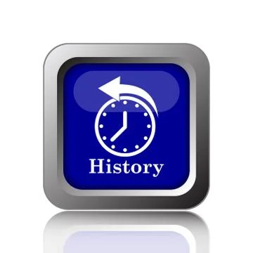 History icon. Internet button on white background.. Stock Illustration