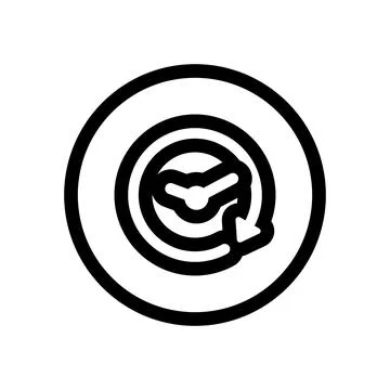 History icon symbolizing activity log, timeline, recent actions, time tracking Stock Illustration