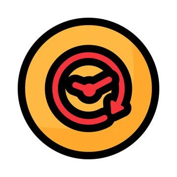 History icon symbolizing activity log, timeline, recent actions, time tracking Stock-Illustration