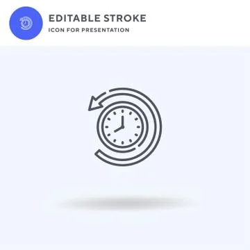 History icon vector, filled flat sign, solid pictogram isolated on white, logo Stock Illustration