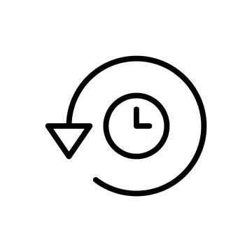 History icon vector illustration. recent event history sign and symbol Illustrazione stock