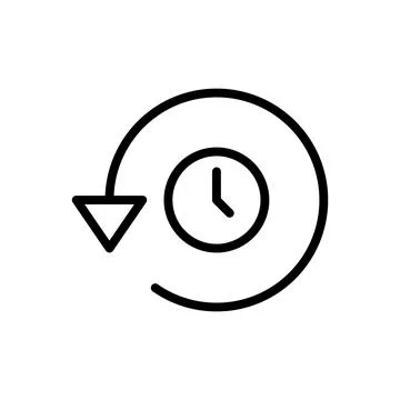 History icon vector illustration. recent event history sign and symbol Illustrazione stock