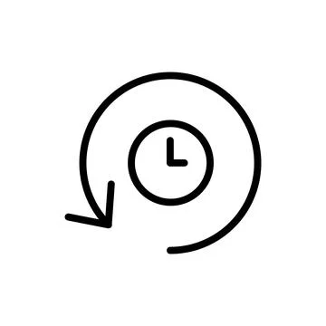 History icon vector illustration. recent event history sign and symbol Illustrazione stock