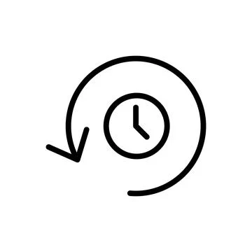 History icon vector illustration. recent event history sign and symbol Illustrazione stock