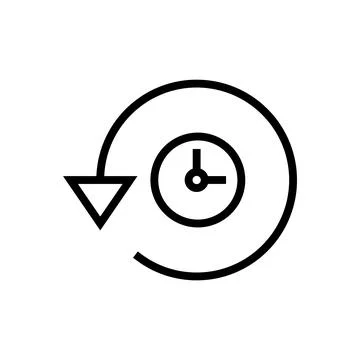 History icon vector illustration. recent event history sign and symbol Illustrazione stock