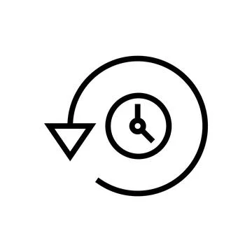 History icon vector illustration. recent event history sign and symbol Illustrazione stock