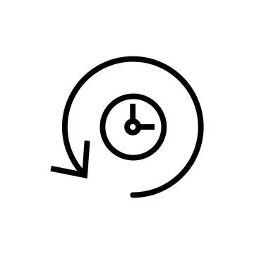 History icon vector illustration. recent event history sign and symbol Illustrazione stock