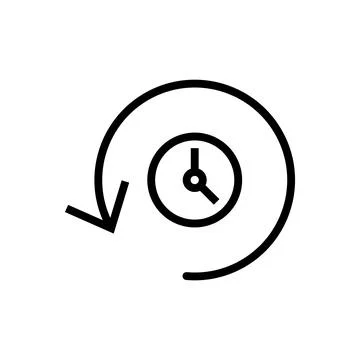 History icon vector illustration. recent event history sign and symbol Illustrazione stock