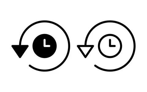 History icon vector illustration. recent event history sign and symbol Illustrazione stock