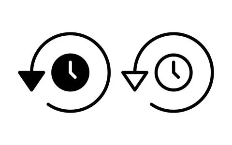 History icon vector illustration. recent event history sign and symbol Illustrazione stock