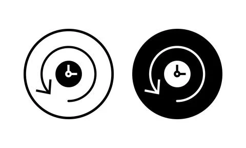 History icon vector illustration. recent event history sign and symbol 库存插图