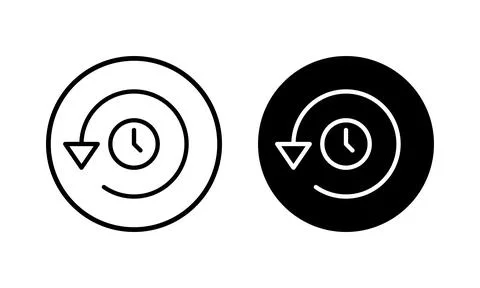 History icon vector illustration. recent event history sign and symbol 库存插图
