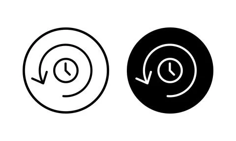 History icon vector illustration. recent event history sign and symbol 库存插图