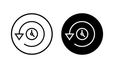 History icon vector illustration. recent event history sign and symbol Illustrazione stock
