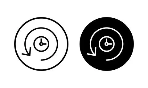 History icon vector illustration. recent event history sign and symbol Illustrazione stock