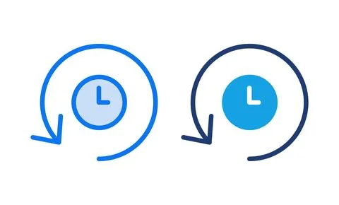 History icon vector illustration. recent event history sign and symbol Stock Illustration