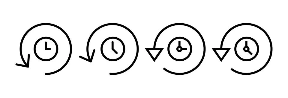 History icon vector illustration. recent event history sign and symbol Stockillustratie