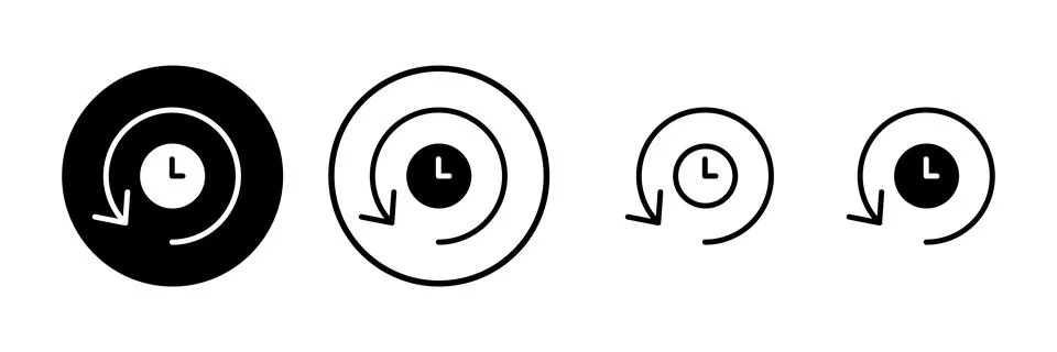 History icon vector illustration. recent event history sign and symbol Stock Illustration