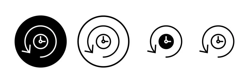 History icon vector illustration. recent event history sign and symbol Stock Illustration