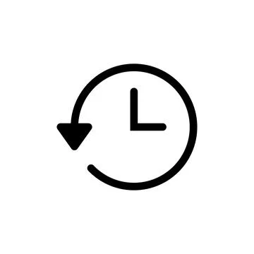 History icon vector. recent event history Illustrazione stock