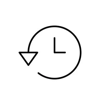 History icon vector. recent event history Illustrazione stock