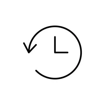 History icon vector. recent event history Illustrazione stock