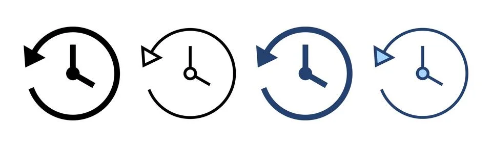 History icon vector. recent event history sign and symbol Stock Illustration