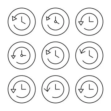 History icon vector. recent event history sign and symbol Stock Illustration