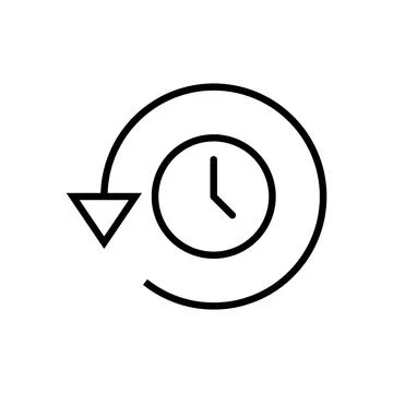 History icon vector. recent event history sign and symbol Stock Illustration