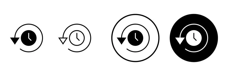 History icon vector. recent event history sign and symbol 库存插图