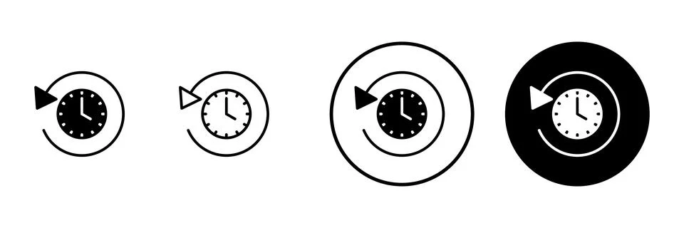History icon vector. recent event history sign and symbol 스톡 일러스트