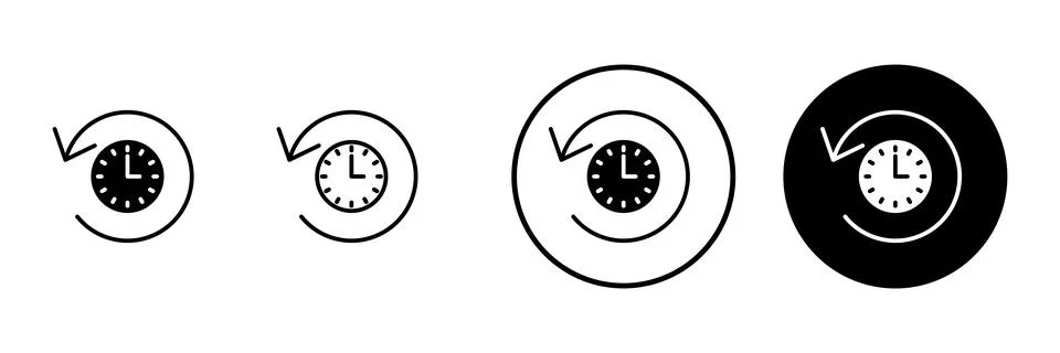 History icon vector. recent event history sign and symbol 스톡 일러스트