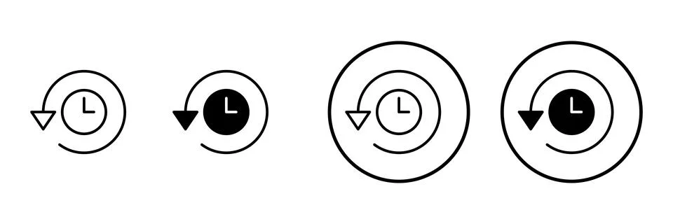 History icon vector. recent event history sign and symbol Illustrazione stock