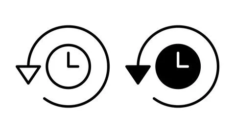 History icon vector. recent event history sign and symbol Illustrazione stock