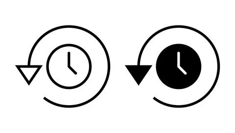 History icon vector. recent event history sign and symbol Illustrazione stock