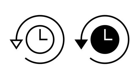 History icon vector. recent event history sign and symbol Illustrazione stock